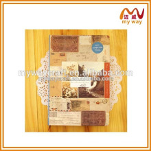 Cuaderno 2015 de la cubierta de la vendimia con mede de la cinta en China en alibaba